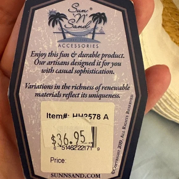 Striped Band Straw Fedora Hat - Cream & Tan - Picture 4 of 8